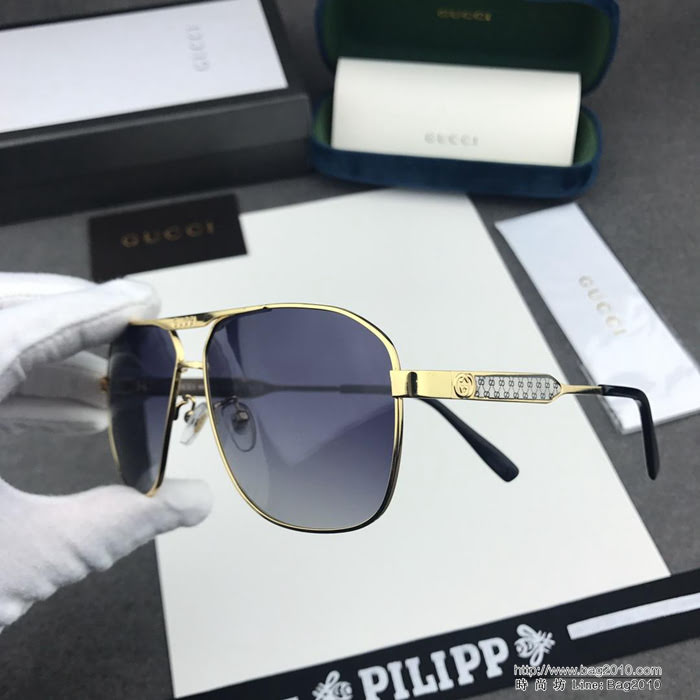 GUCCI古馳 G家新款出貨 金屬偏光墨鏡 完美品質 超級時尚  lly1543